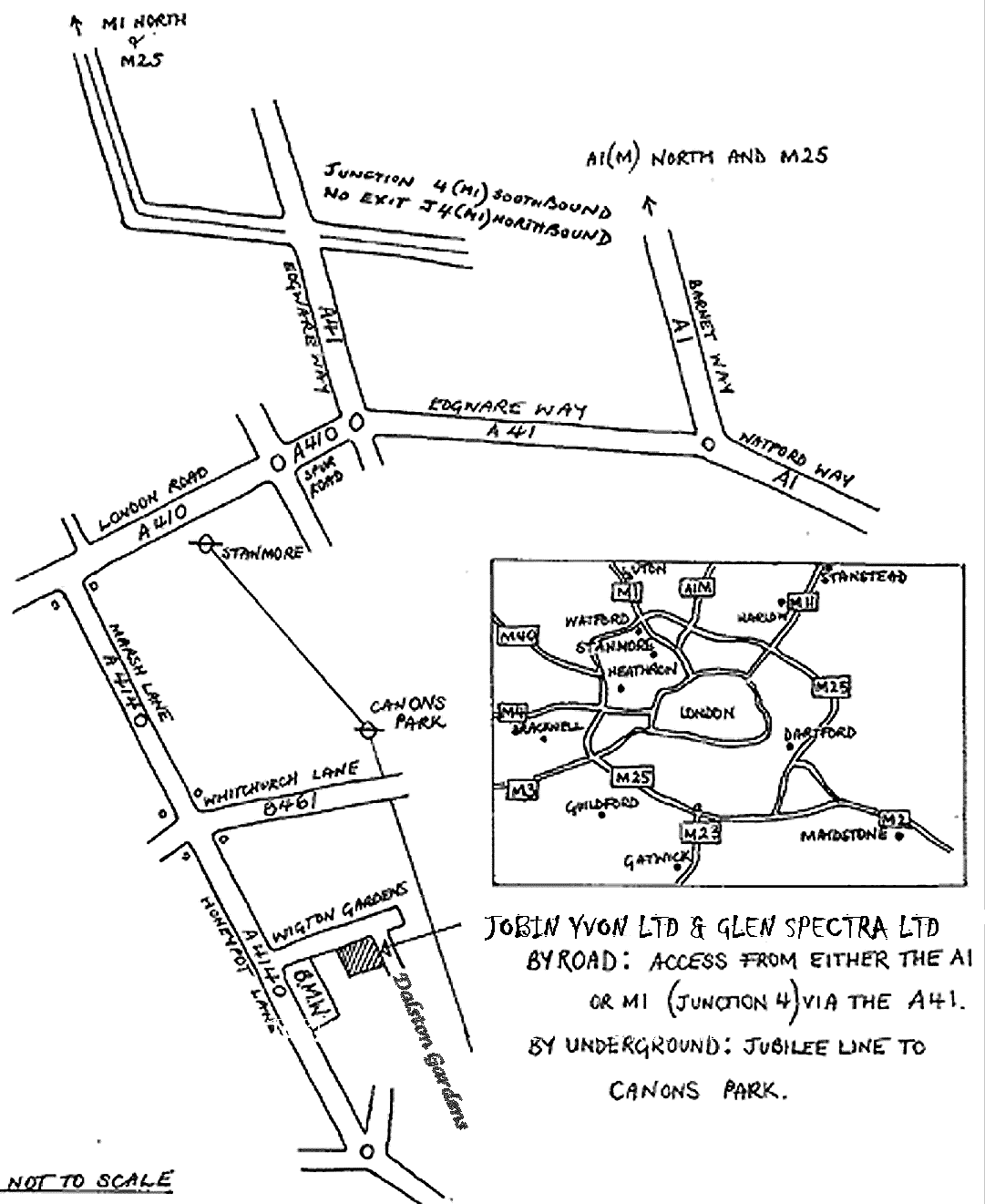 Map showing location of Glen Spectra Ltd